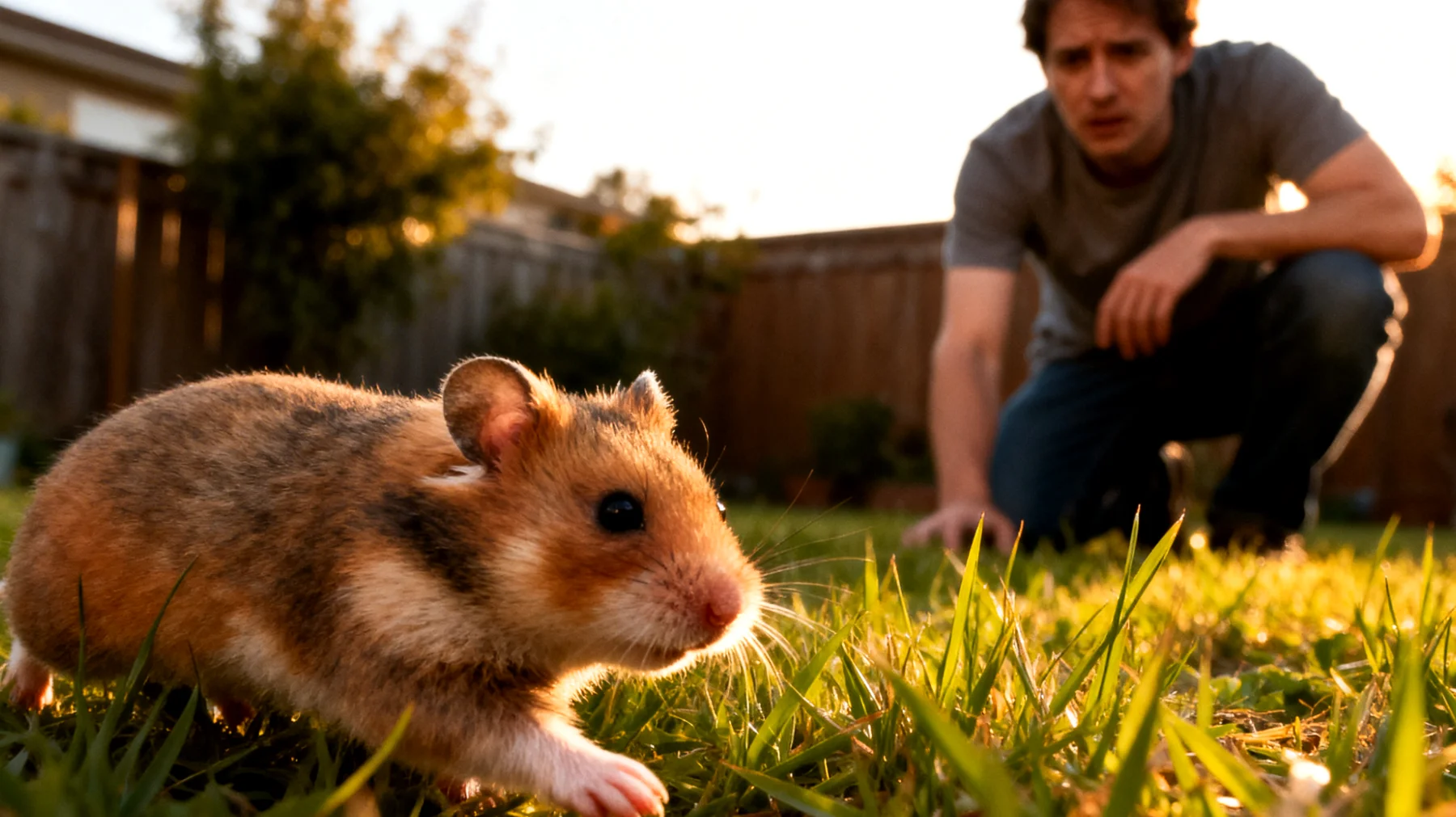 Hamster benötigen artgerechte Beschäftigung und Auslauf im Garten, was jedoch gefährlich ist, da sie ausbrechen, von Raubtieren gefangen oder durch Pestizide vergiftet werden können"